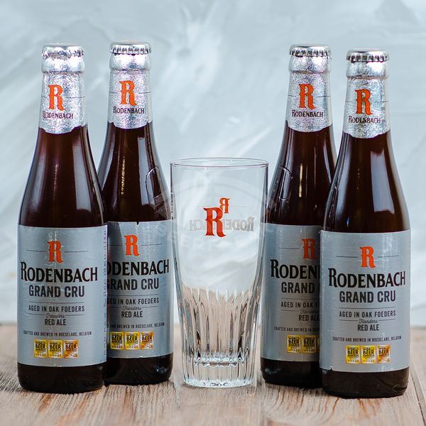 Rodenbach Glass + 4 bottles