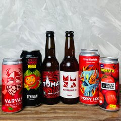 A large set of tomato beer