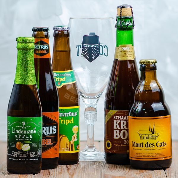 Belgium Beer Set ver. 1 + Cornet Glass, Gift wrapping