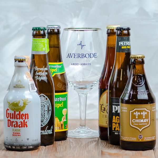 Averbode Glass + 6 bottles