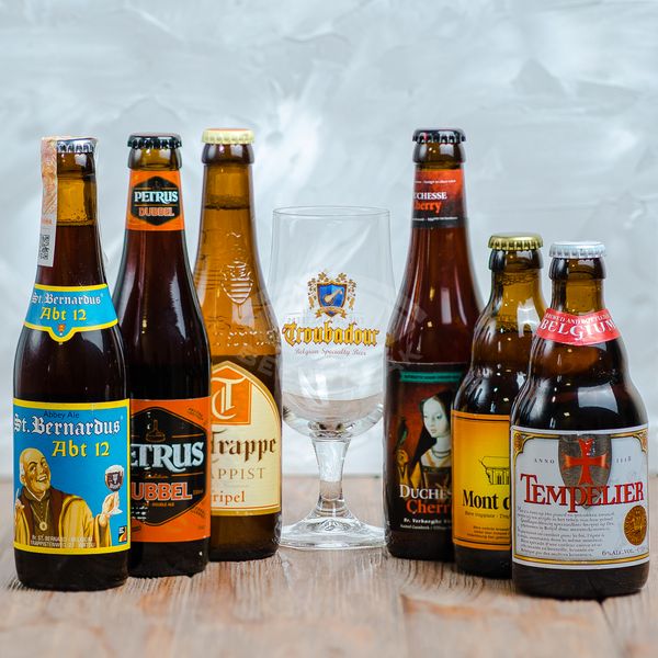 Troubadour Glass + 6 bottles, Gift wrapping
