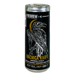 Rebrew Načnica Knife. Imperial Stout Peated Whisky Soaked Oak Chips
